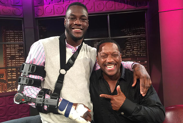 Donnie with Deontay Wilder during appearance on Donnie After Dark episode.
